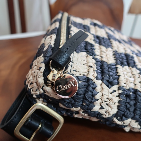 Clare V. Raffia Checker Fanny Pack - Picture 3 of 13